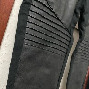 LEATHER MOTO LEGGINGS PANTS TIGHTS